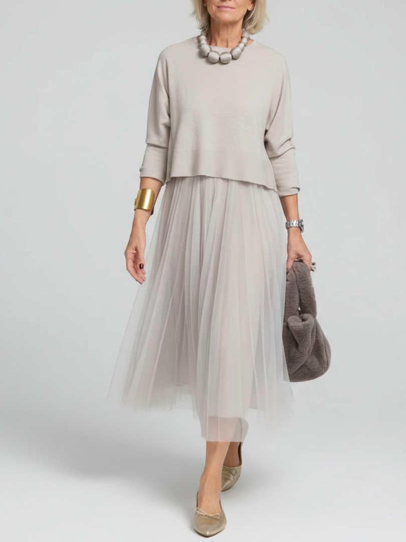 Evelyne | Elegant Sweater Dress Set