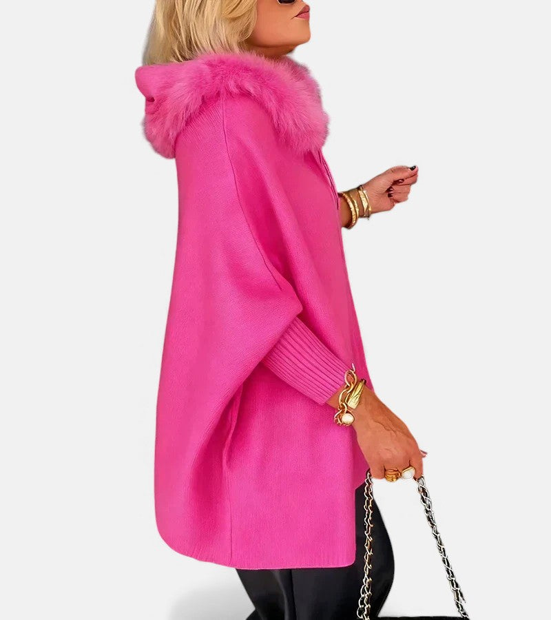 Diana | Casual Hooded Coat with Fur Collar