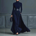 Adriana | Elegant Turtleneck Maxi Dress